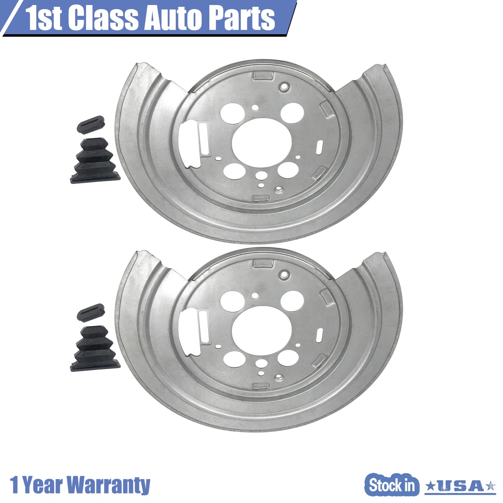 Rear Pair of Brake Backing Plates for Dodge Ram Durango Chrysler Aspen (2008–2012)