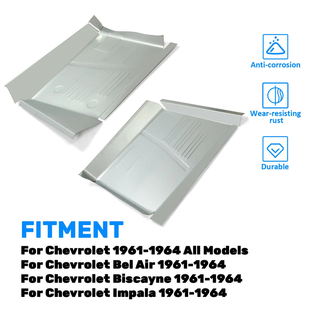 Set of 2 Front Floor Pans for 61-64 Chevrolet Impala Bel Air