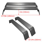 2 Diamond Tread Plate Double Tandem Axle Trailer Fenders 10-1/4"x72-7/8"x13"
