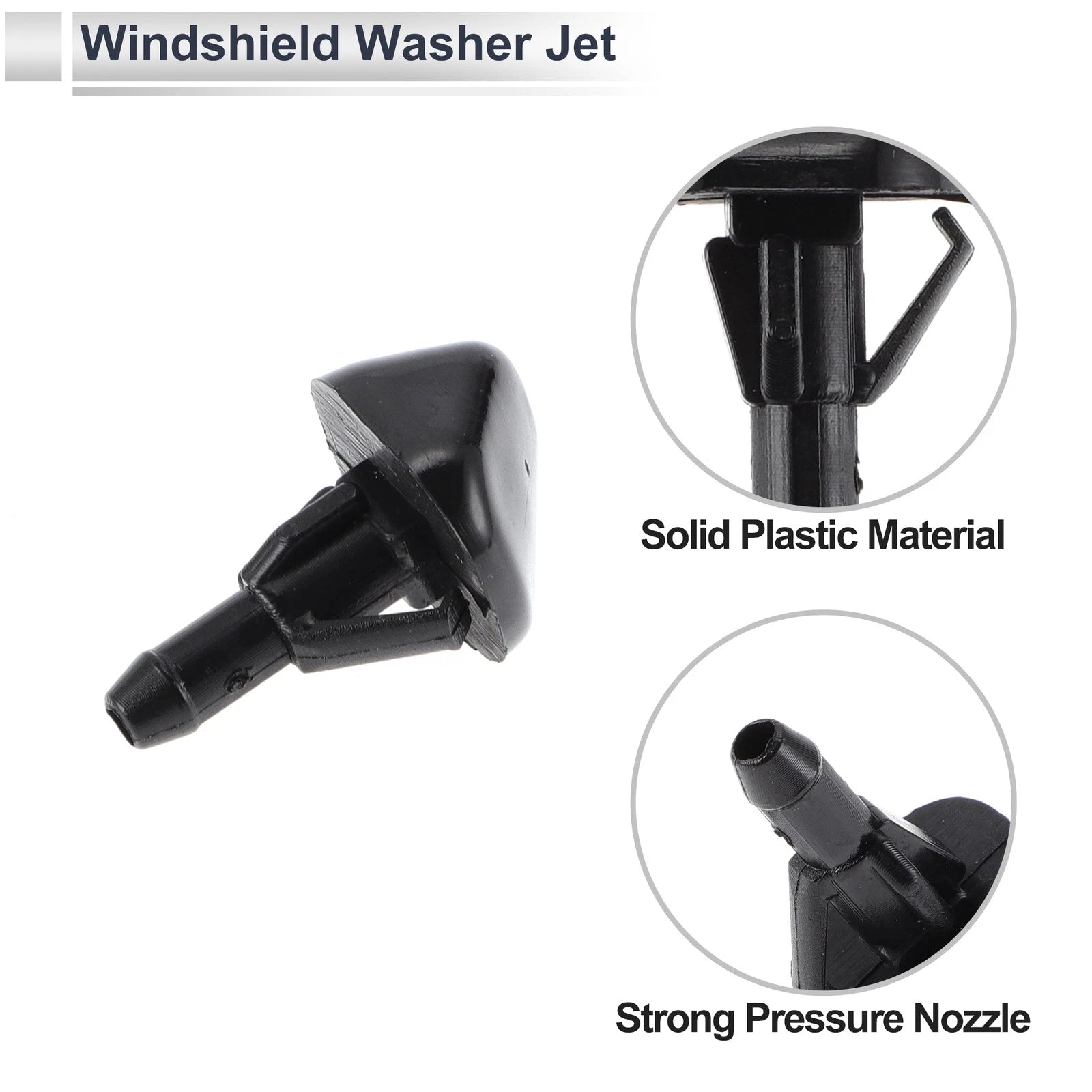 Washer Nozzle Set of 6 w/ Hose Connector for Toyota (No. 8538135040)