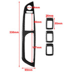 Carbon Fiber Door Window Button Frame Cover Trim for BMW X5 E70 X6 E71 (2008–2013)