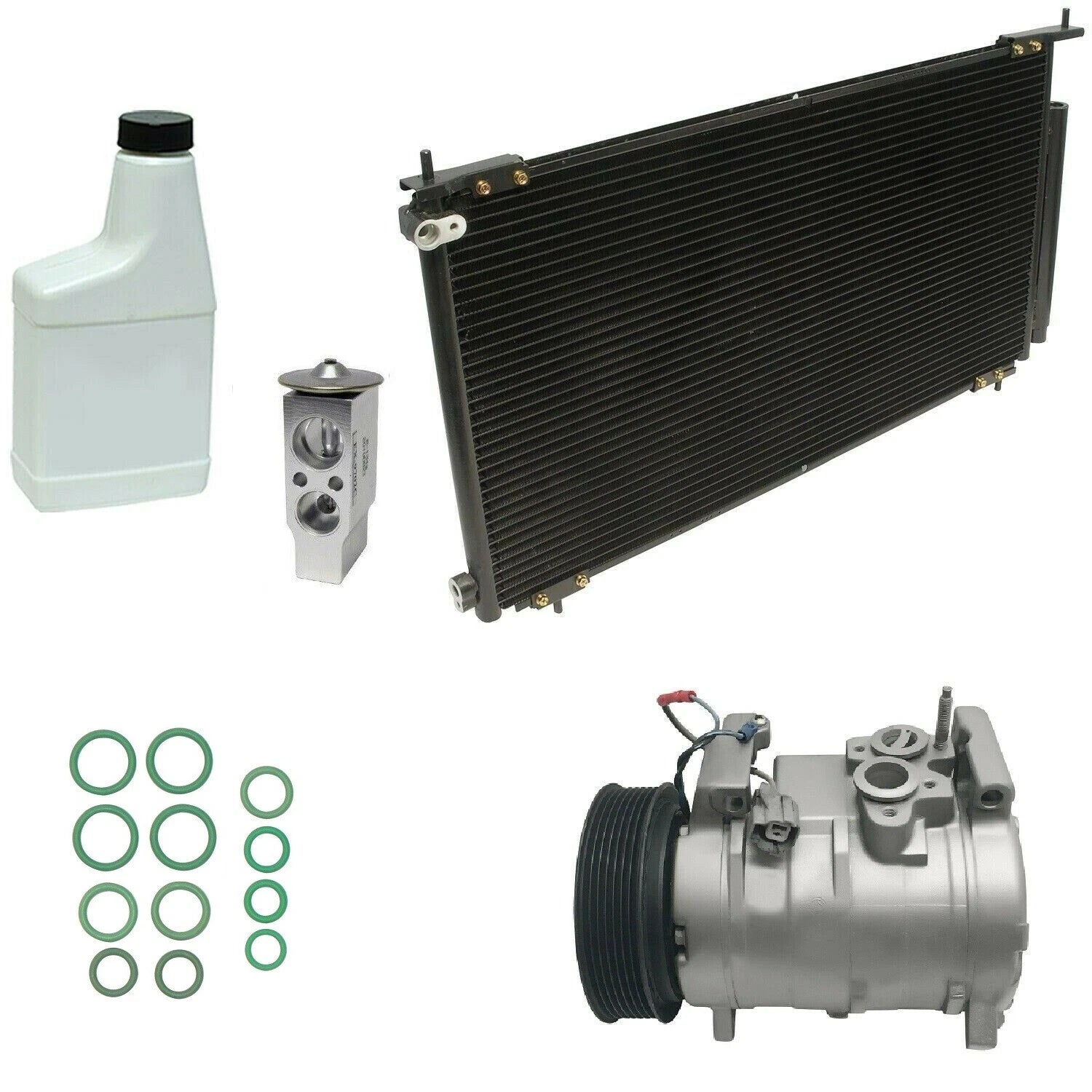 A/C Compressor Kit Replacement with Condenser for Nissan Navara (2005–2012)