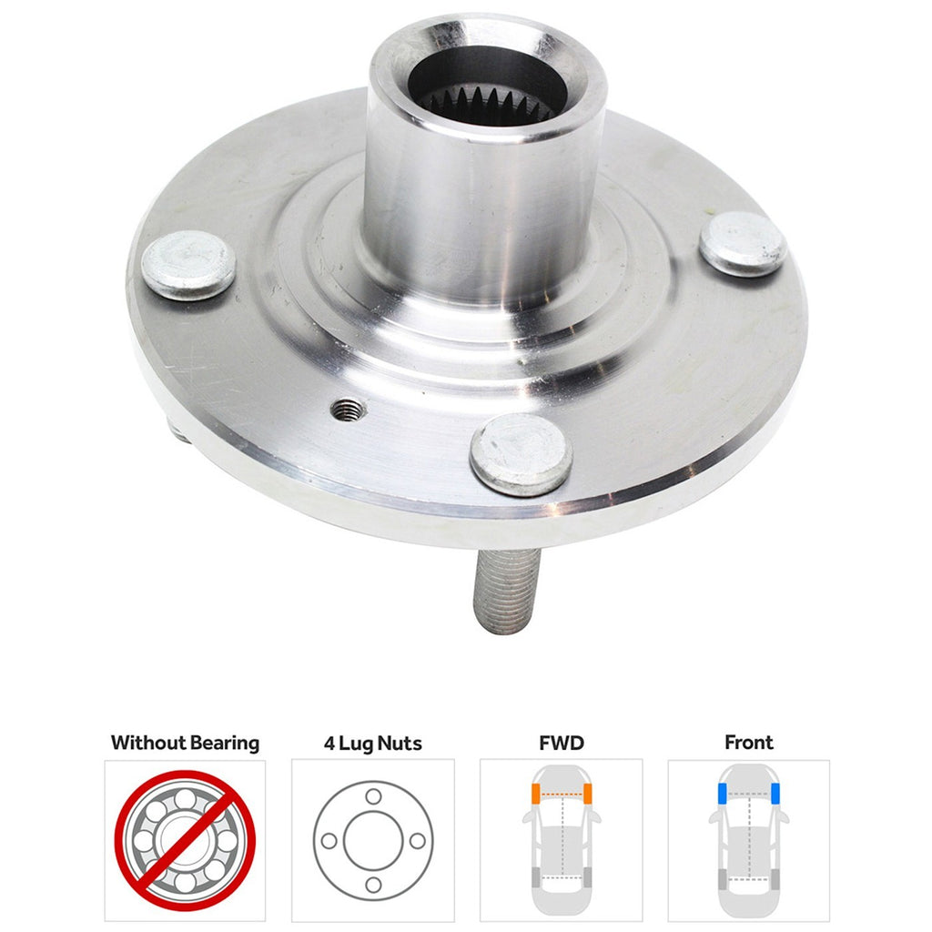 Wheel Hub for Honda Accord (1998–2002) Front Driver/Passenger Side 4 Lug