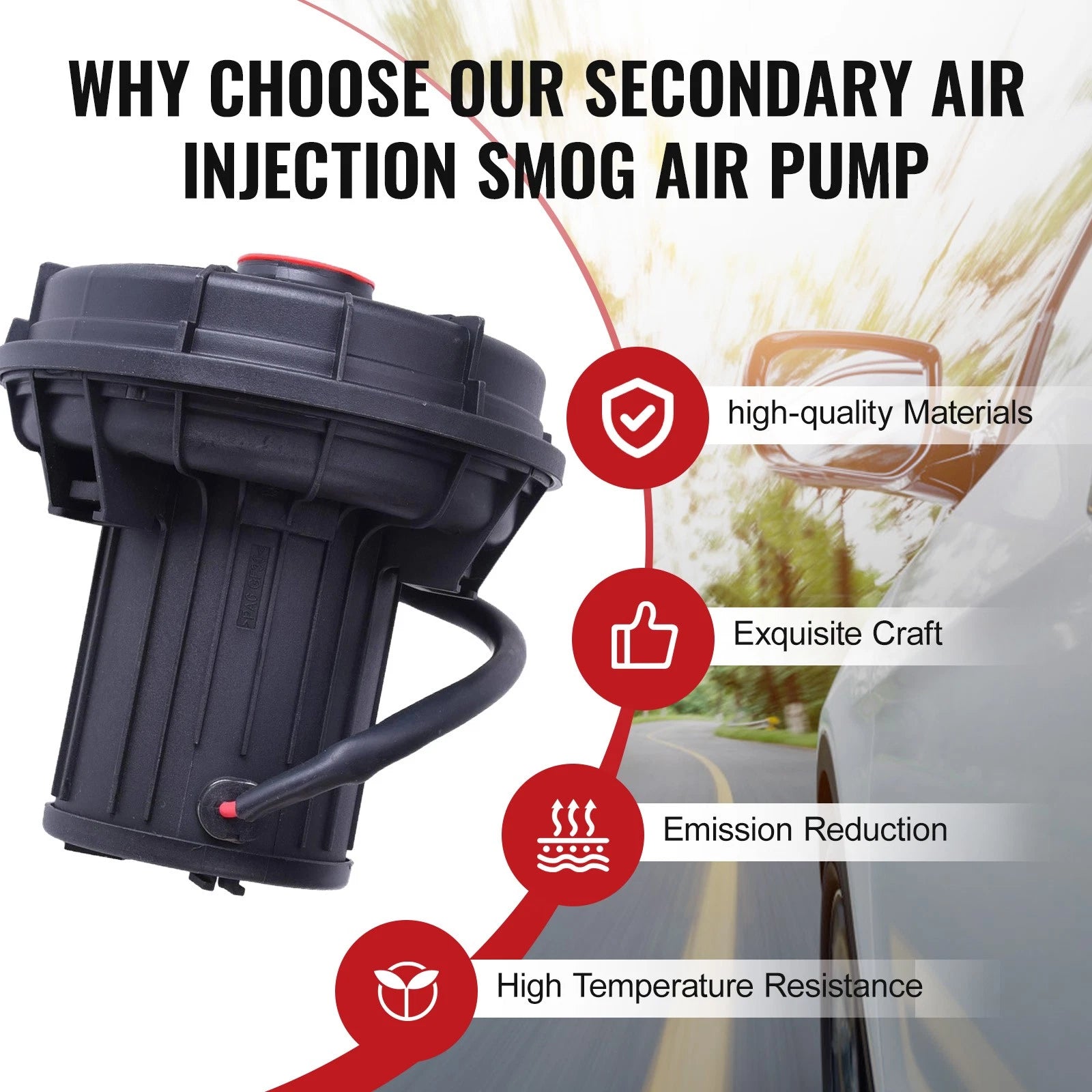 Secondary Injection Smog Air Pump for BMW 325i 530i X3 X5 M5 M6 (2001–2010)