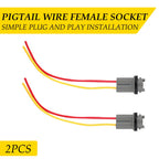 Pigtail Wire Socket for License Plate Light Bulb Universal