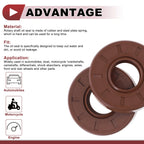 Set of 2 Oil Seal Rotary Shaft Seal FKM Rubber 20x47x10mm for Various Models