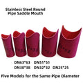 Stainless Steel Pipe Layout Tool Saddle Mouth Type for 25-63 mm Diameter