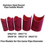 Stainless Steel Pipe Layout Tool Saddle Mouth Type for 25-63 mm Diameter
