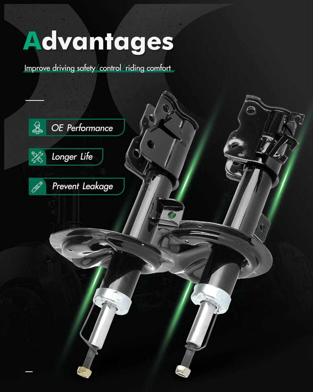 Front Shocks Struts for Nissan Quest (2004–2009)