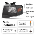 Set of 2 Headlights for Ford Expedition (2007–2014) W/bulbs