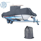 Boat Cover for Center Console Boats with T-Top Roofs (20-24ft) Grey