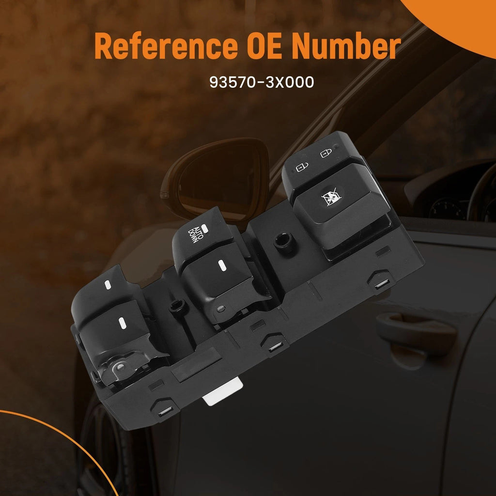 Left Driver Master Door Window Switch for Hyundai Elantra (2011–2015) 93570-3X000