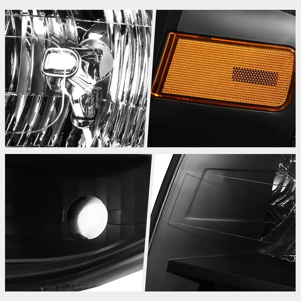 Replacement Black Housing Amber Corner Headlight for Ford Expedition (2007–2014)