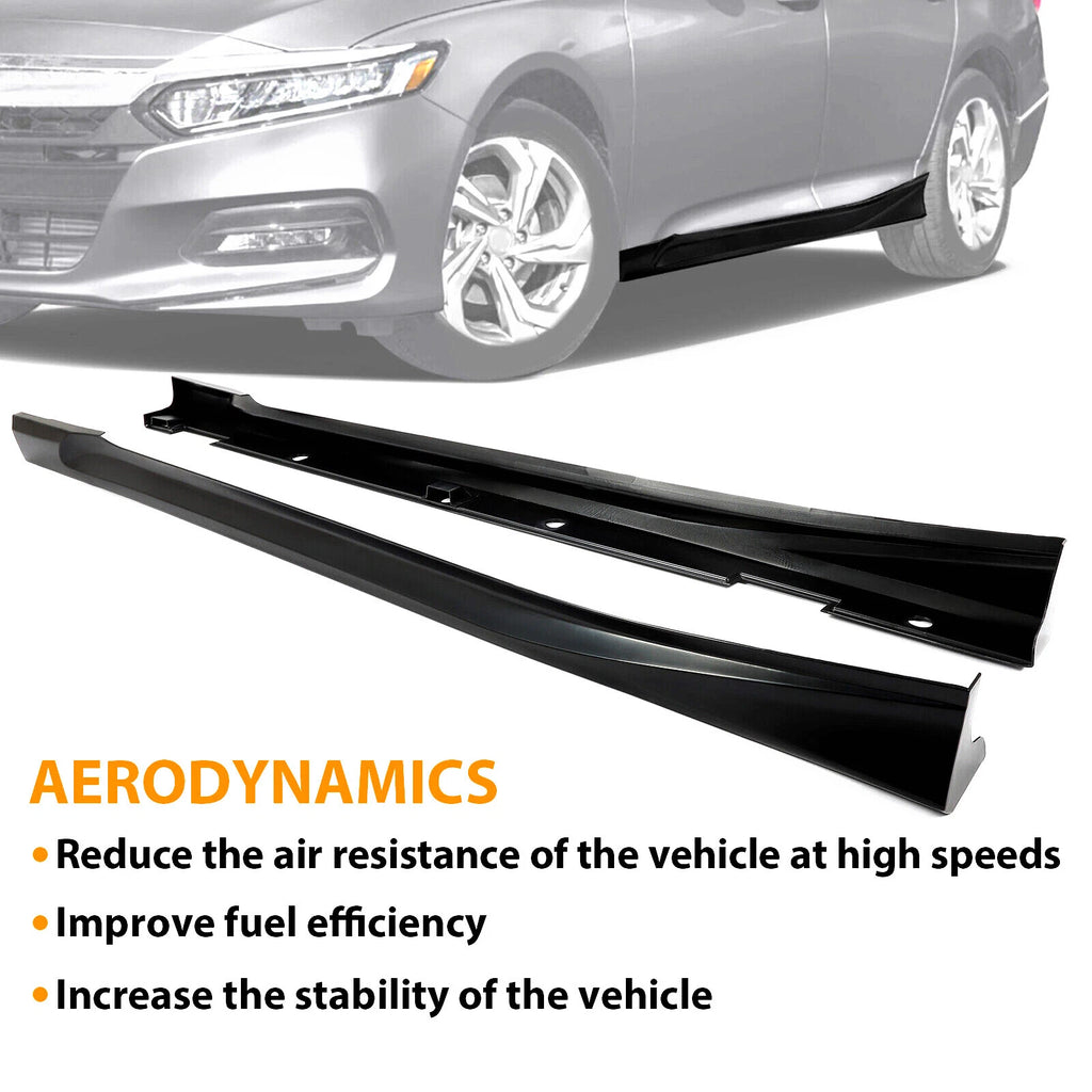 Add-on Side Skirts Extensions for Honda Accord 4 Door (2018–2022)
