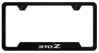 License Plate Frame Licensed for Nissan 370Z Black Laser Etched Premium