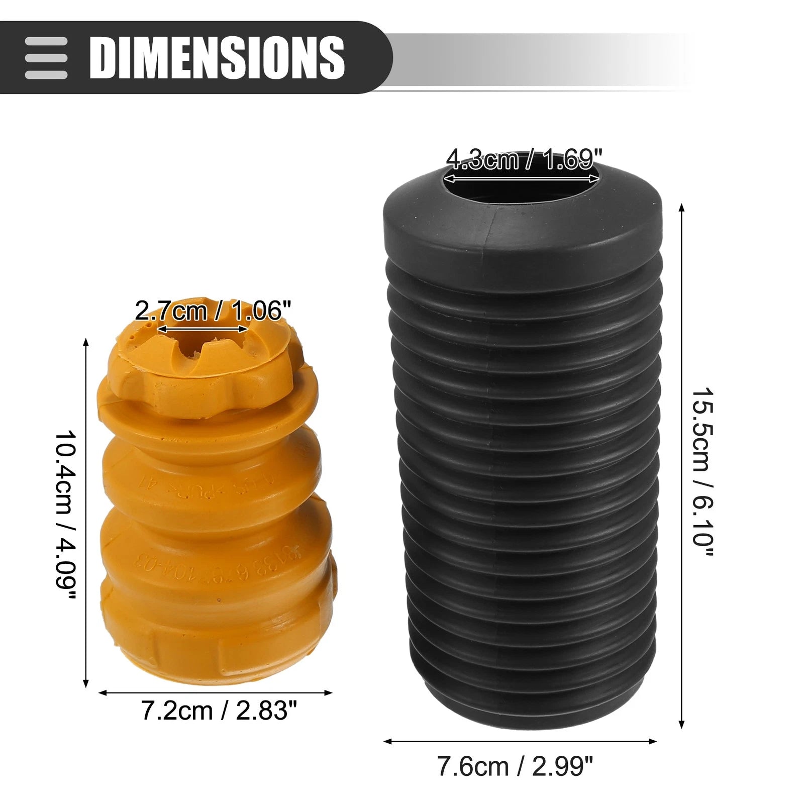 Set of 2 Front Suspension Bump Stop Shock Absorber Strut Boot Kit for BMW X3 X4 (2011–2021)