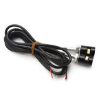 LED White Turn Signal Lights for Motorcycle Black License Plate