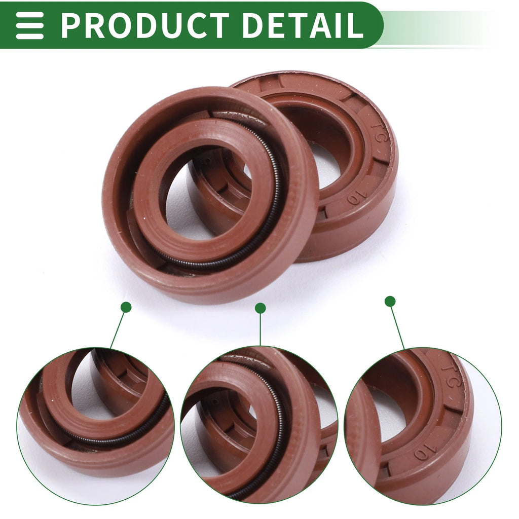 Set of 5 Oil Seal Ring 10x18x5mm for Rotary Shaft (Fluorine Rubber)
