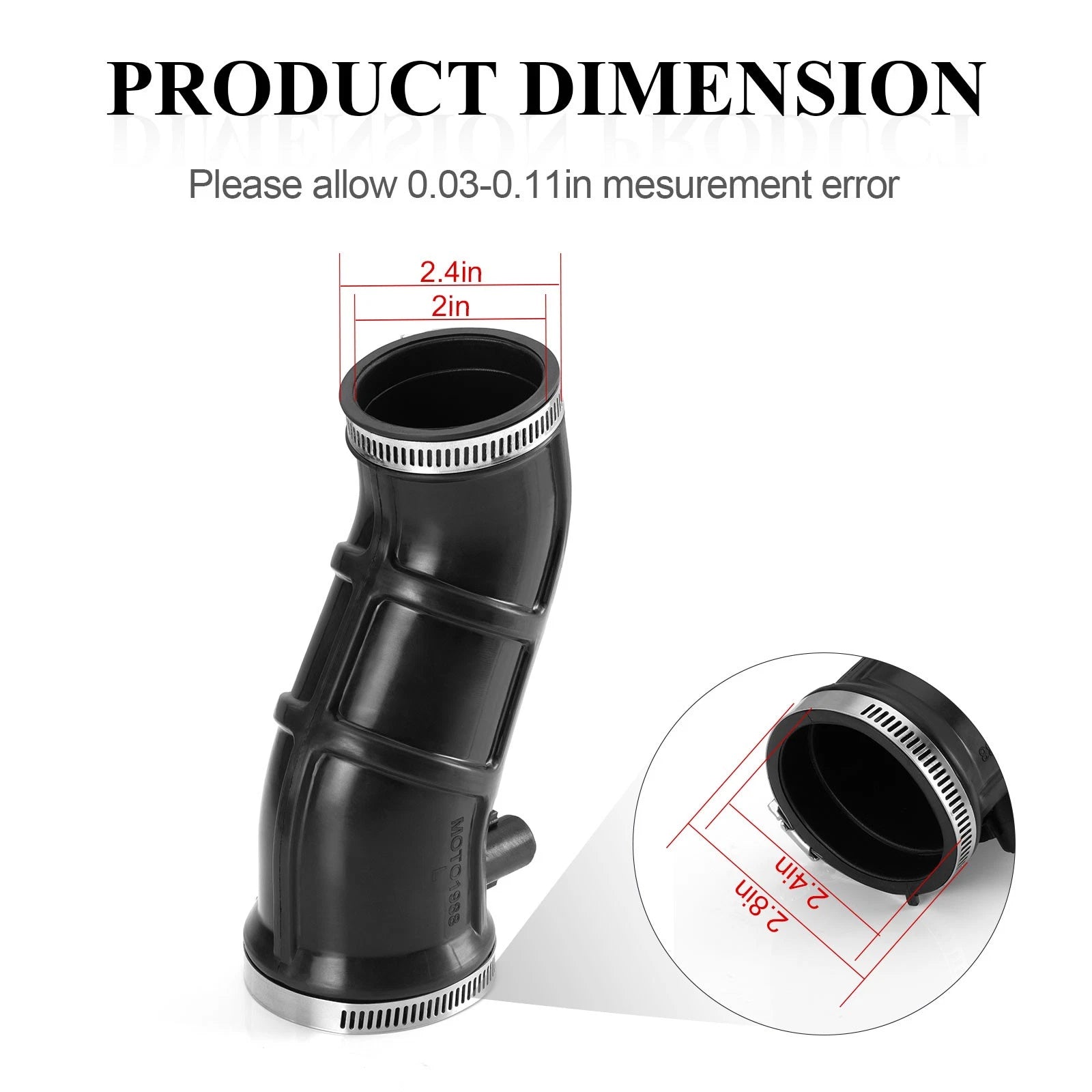 5LP-14453-00-00 Left AirBox Intake Tube for Yamaha Raptor 660R (2001–2005)