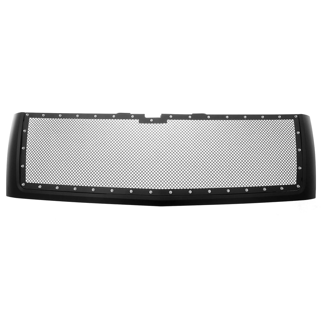Upper Black Rivet Mesh Grille for Chevy Silverado 2500/3500 (2007-2010)