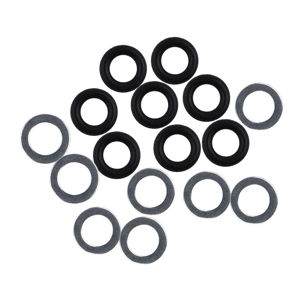 O-ring Washer Set of 8 for Automotive Applications (Nitrile Rubber, Stainless Steel)