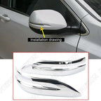 Chrome Side Rearview Mirror Stripe Covers for Honda CR-V (2017-2022)