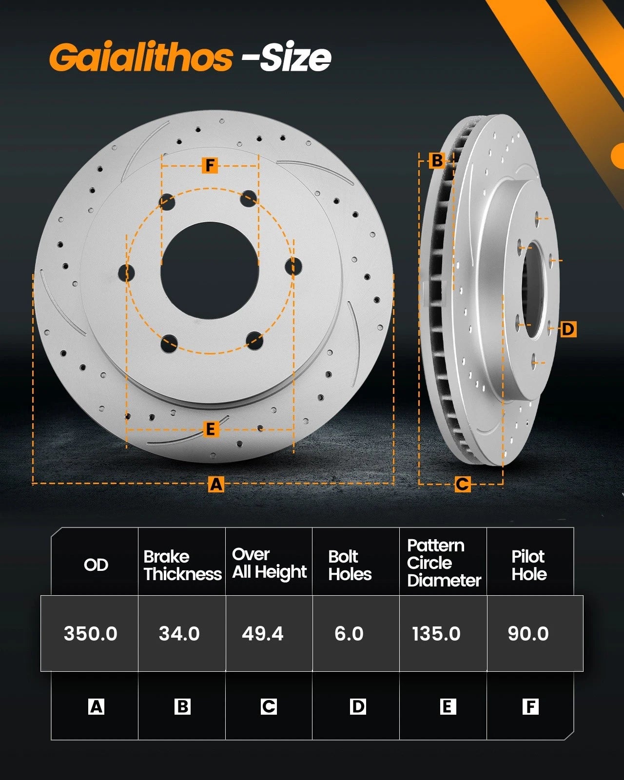 Front Drilled Rotors & Brake Pads for Ford F-150, Lincoln Navigator (2010–2020)