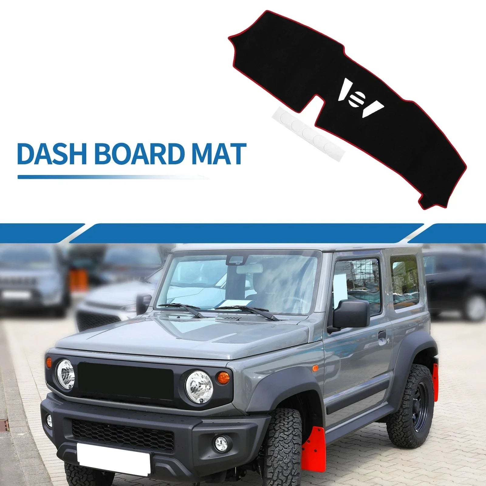 Dashboard Dash Cover Mat for BMW X5 Sun Protector Pad Black Red (2023-2024)