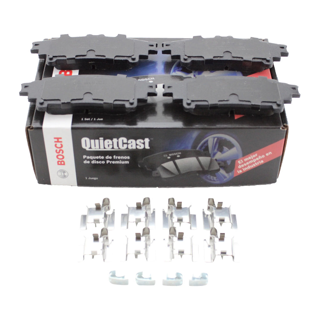 Set of 4 Bosch QuietCast Rear Ceramic Brake Pads for GS350 IS350 RX450h Prius V Sienna (2010–2020)