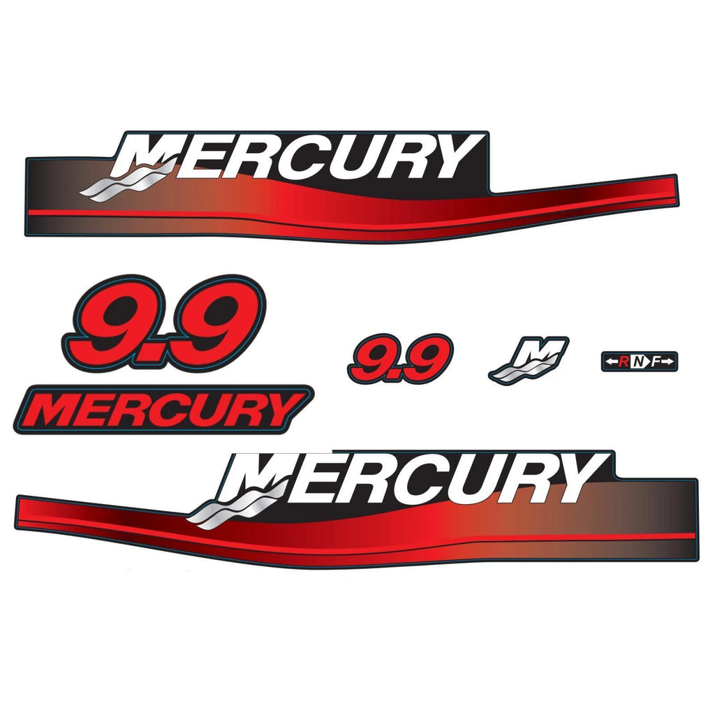 Decal Set for Mercury 9.9 HP Outboard Motor (12836A00)
