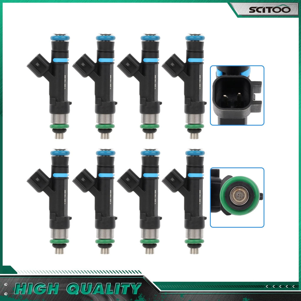 8Pcs Fuel Injectors for Lincoln Town Car, Mercury Grand Marquis (1990–2011) 6W7Z9F593AA