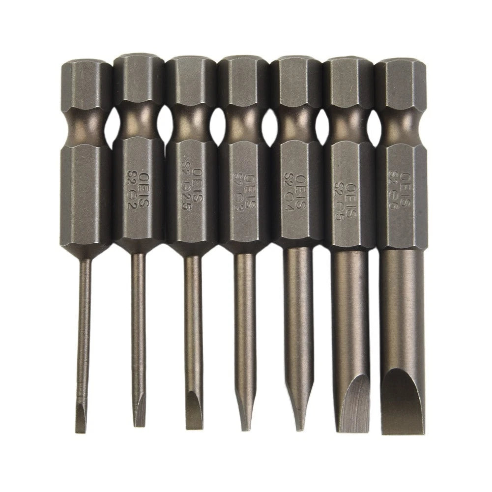 Set of 6 Screwdriver Bit Nutdrivers 50mm 2.0 4.0 5.0 6.0 6.35mm Shank