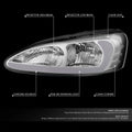 3D LED Bar Chrome Housing Clear Corner Headlights for Pontiac Grand Prix (2004–2008)