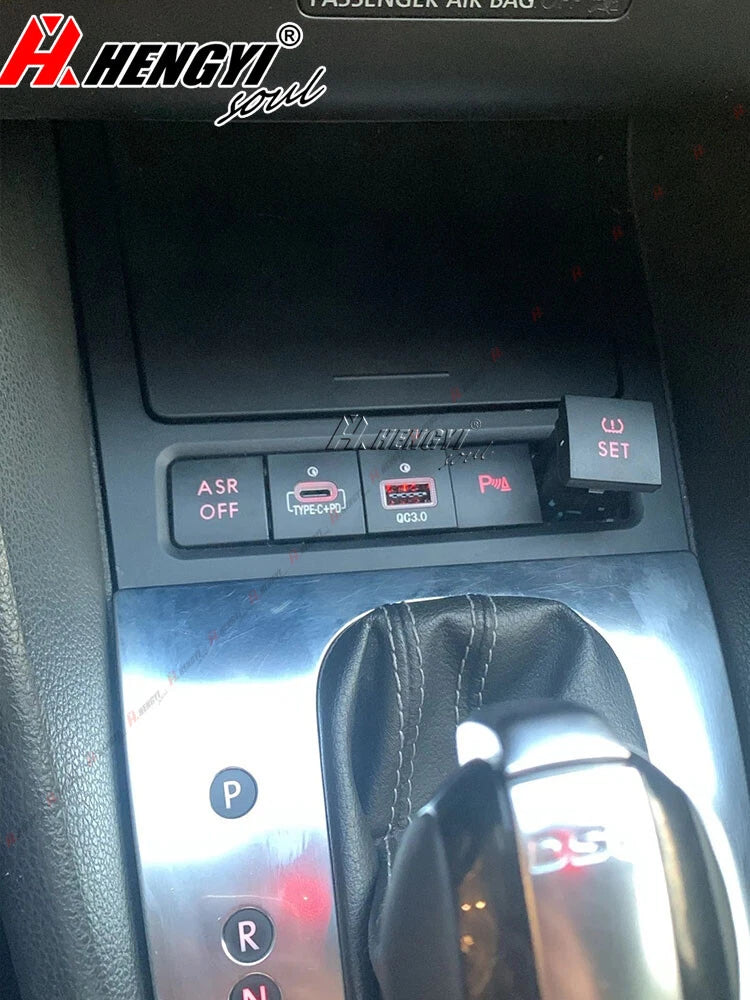 LED QC3.0 USB Port Hub Charger PD for Golf GTI R-Line (2006–2013) MK5 MK6