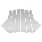 6 Pcs Door Pillar Window Trim for Hyundai Elantra (2021–2023) Silver Tone