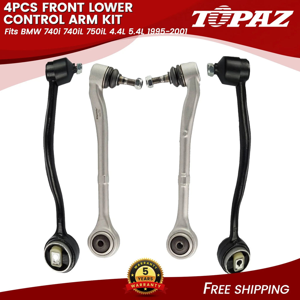 Set of 4 Front Lower Control Arms for BMW 740i 740iL 750iL (1995–2001)