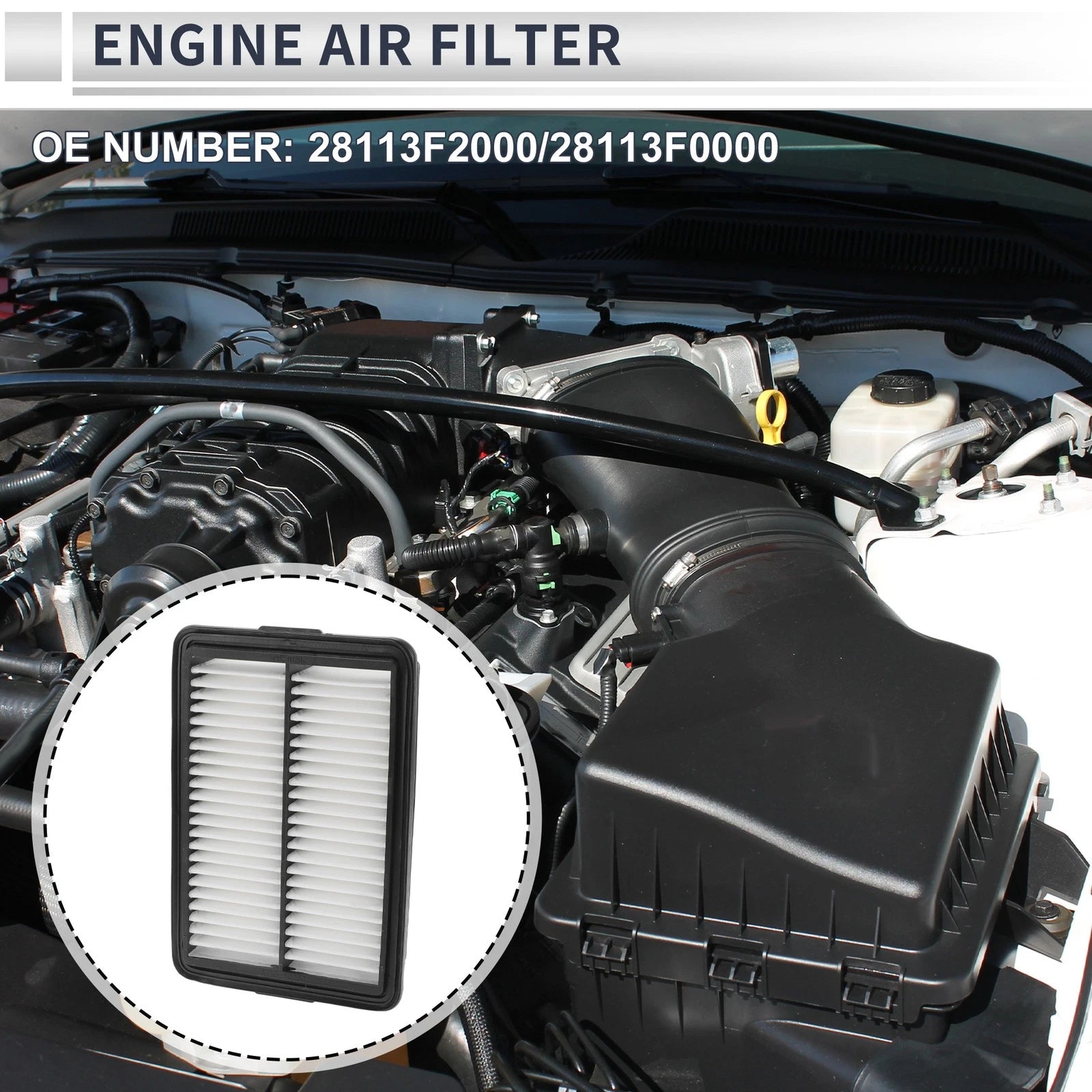 Engine Air Filter No. 28113F2000/28113F0000 for Hyundai Elantra (2017–2020)
