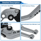 Short Brake Clutch Levers for Suzuki GSX-8R (2023–2025) Aluminum Alloy Titanium Tone