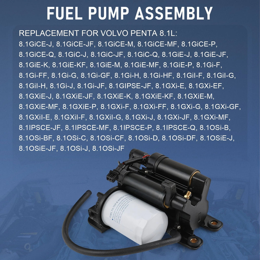 Fuel Pump Assembly for Volvo Penta 8.1L Stern Drive (2000-2023)