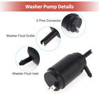 Windshield Washer Pump w/Grommet for Fiat Ducato (No.1450174)