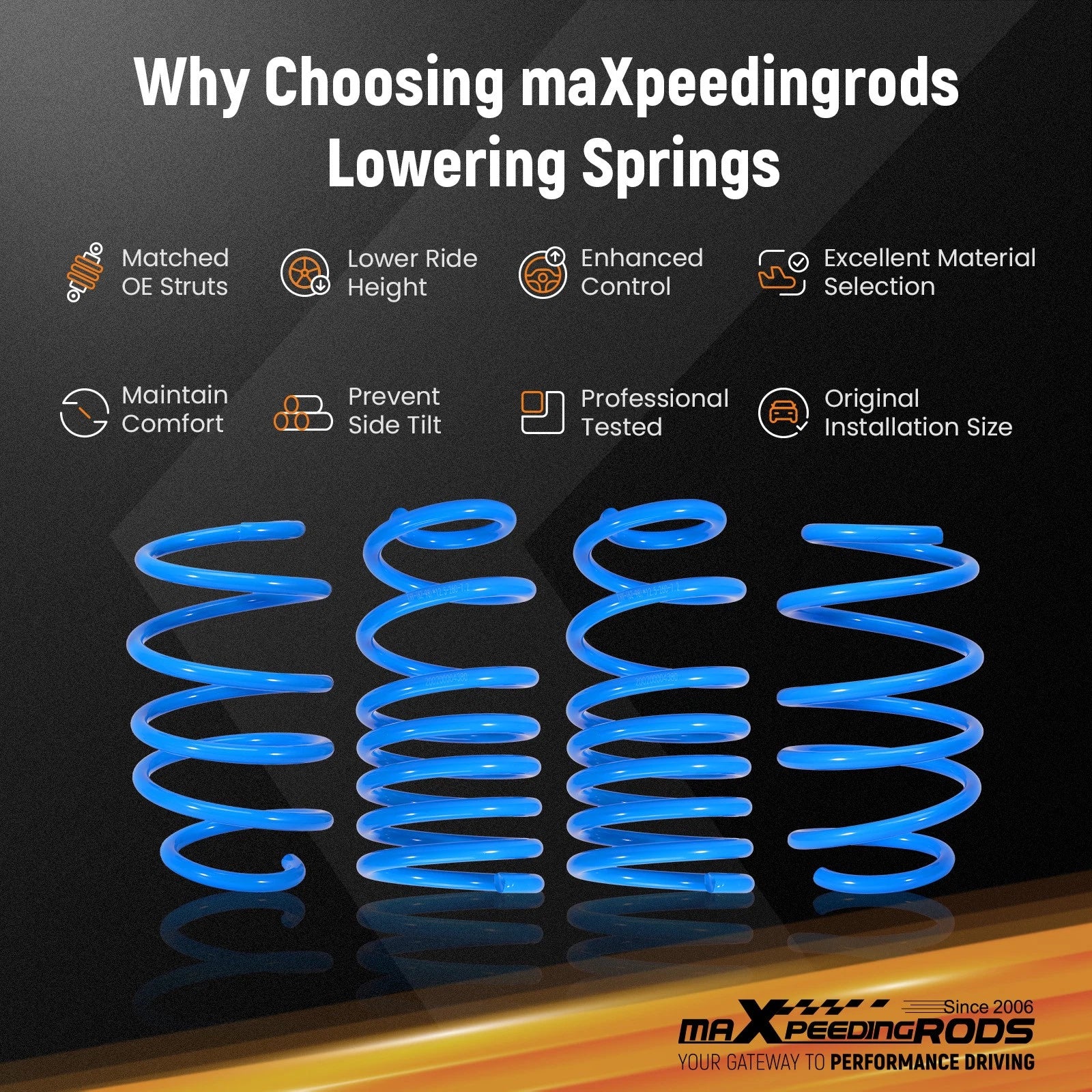 Lowering Springs for Honda Civic Sedan/Coupe (2006-2011) 2" Front/Rear