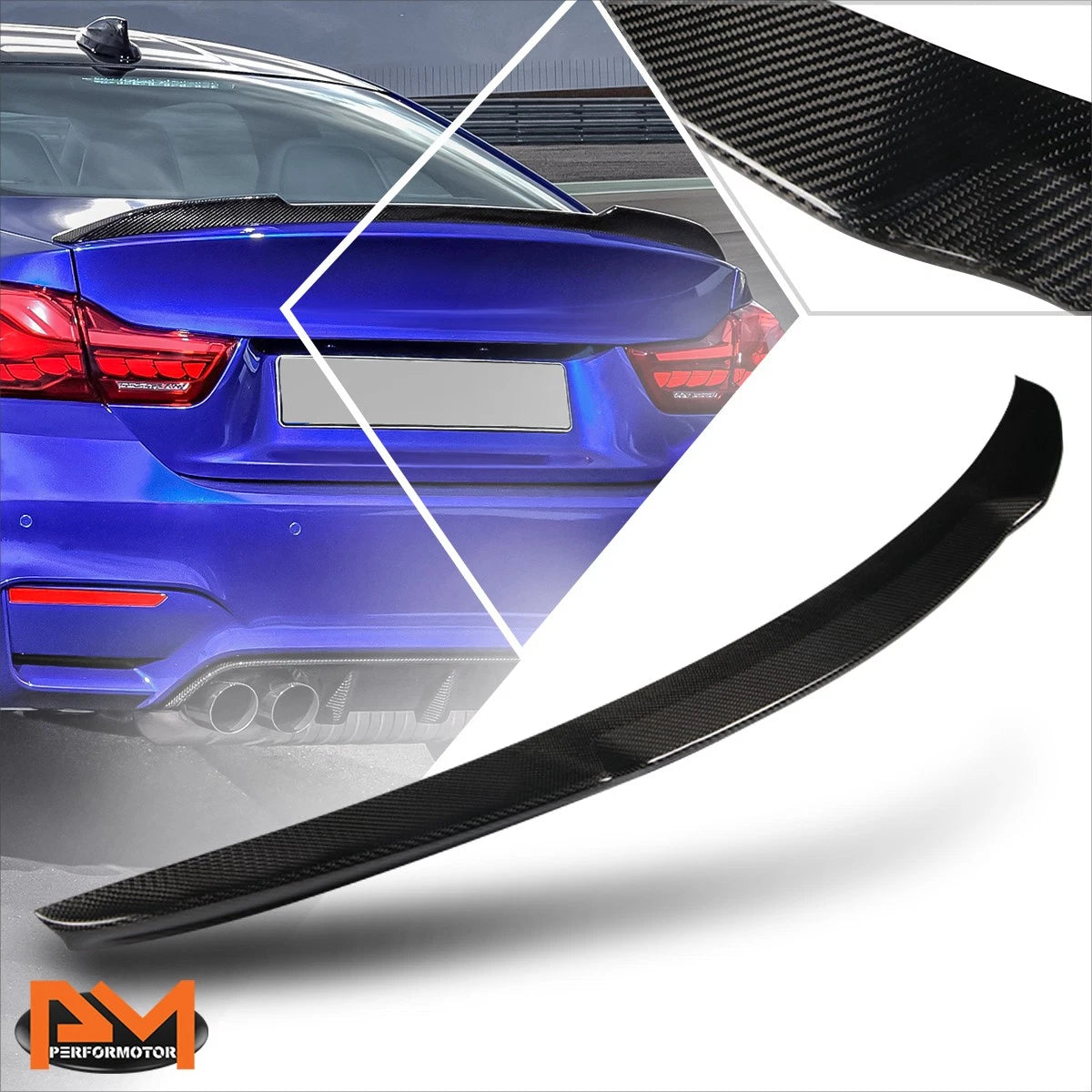 Real Carbon Fiber Duck Bill Style Rear Trunk Lid Spoiler for BMW M4 (2015–2020)