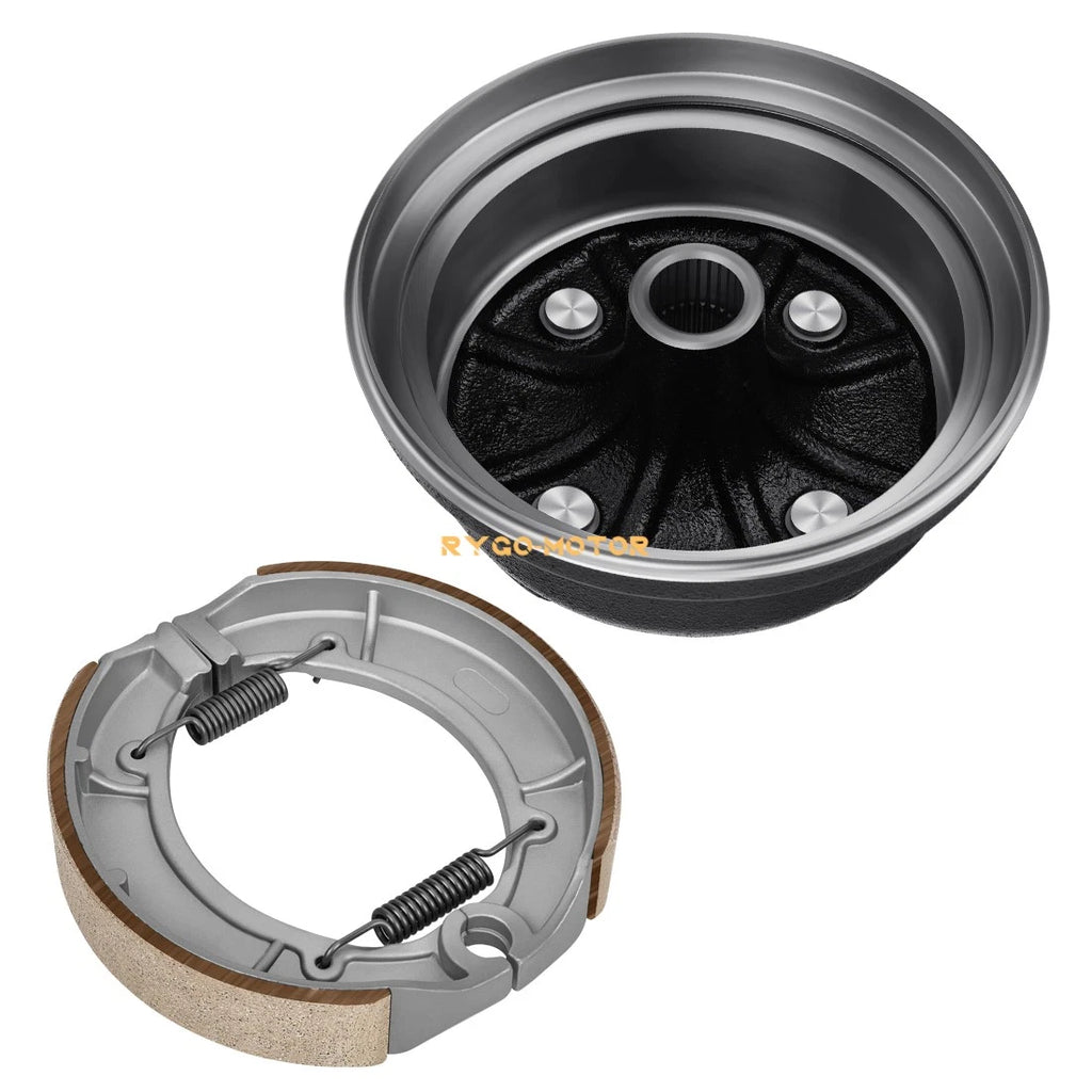 Rear Brake Drum w/Shoes Kit for Yamaha Kodiak 400, Grizzly 600 (1993–2006)