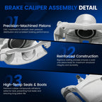 Front Brake Calipers with Bracket for Honda CR-V (2002-2004) 2.4L 19B2662