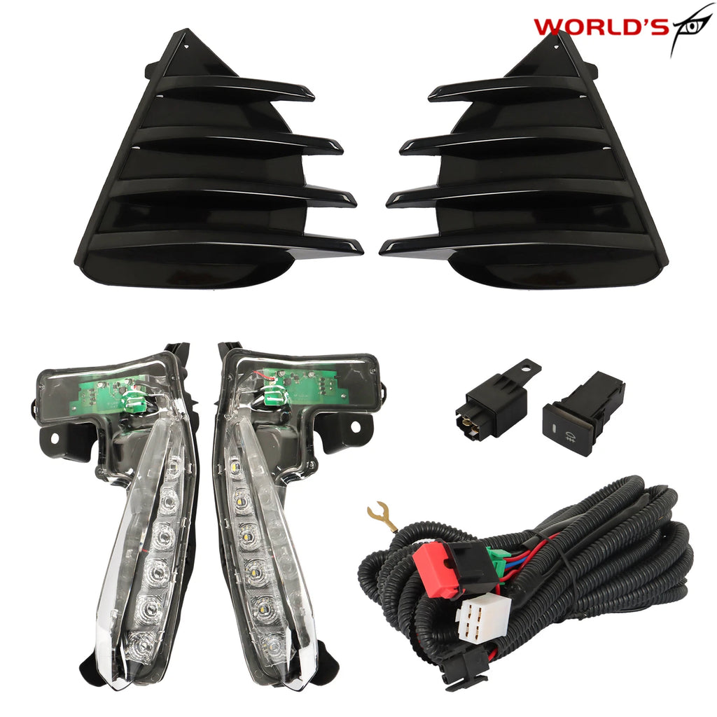 2X Fog Lamp DRL Running Light with Harness for Toyota Corolla (2017–2019)