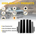 Set of 10 Black Glossy Pillar Posts for Toyota RAV4 (2019–2021)