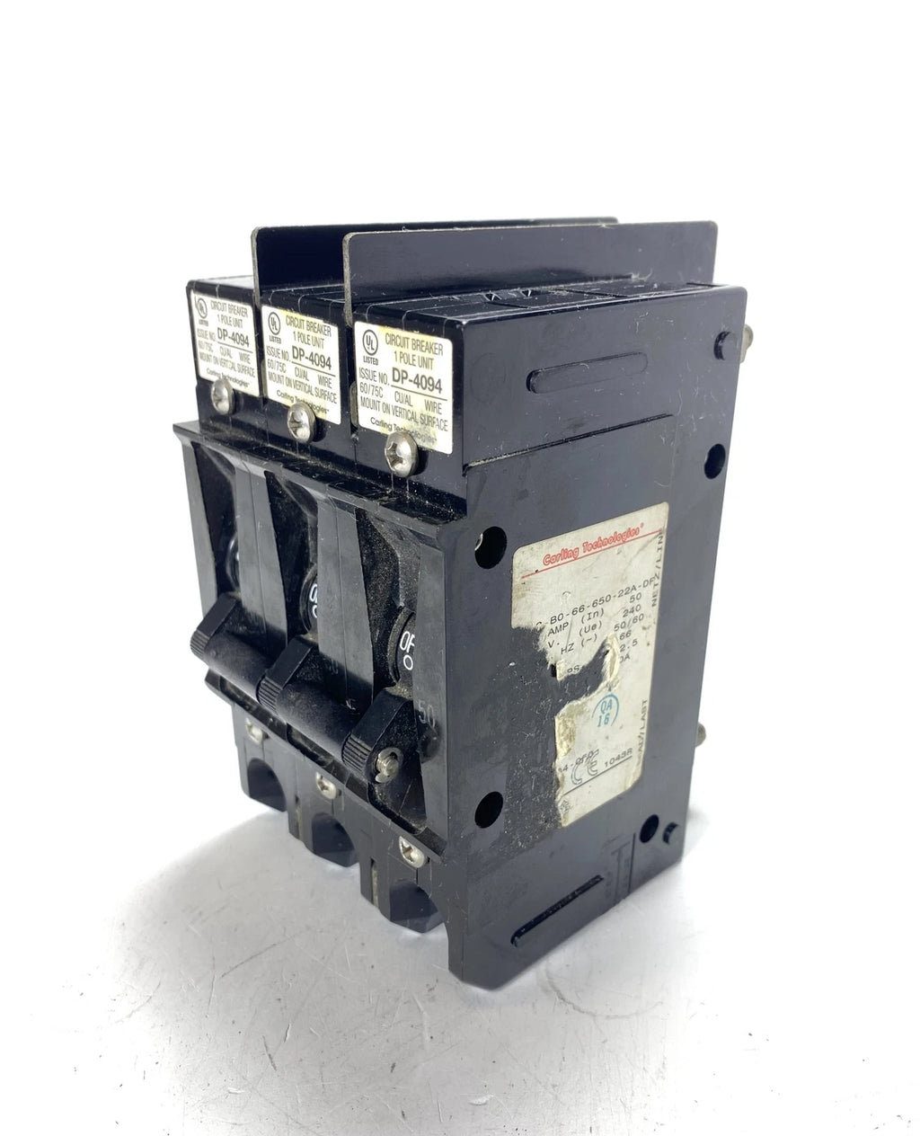 Carling Technologies EA3-B0-66-650-22A-DF Circuit Breaker for 240V (62.5A)