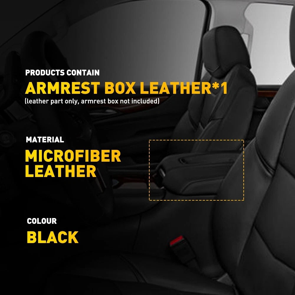 Leather Center Console Lid Cover for Cadillac Escalade (2015â2020)