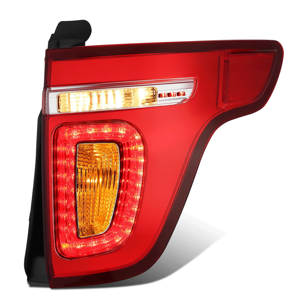 Right Side Chrome Red LED Taillight for Ford Explorer Police Interceptor (2011–2015)