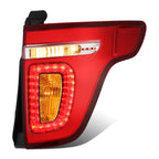 Right Side Chrome Red LED Taillight for Ford Explorer Police Interceptor (2011–2015)